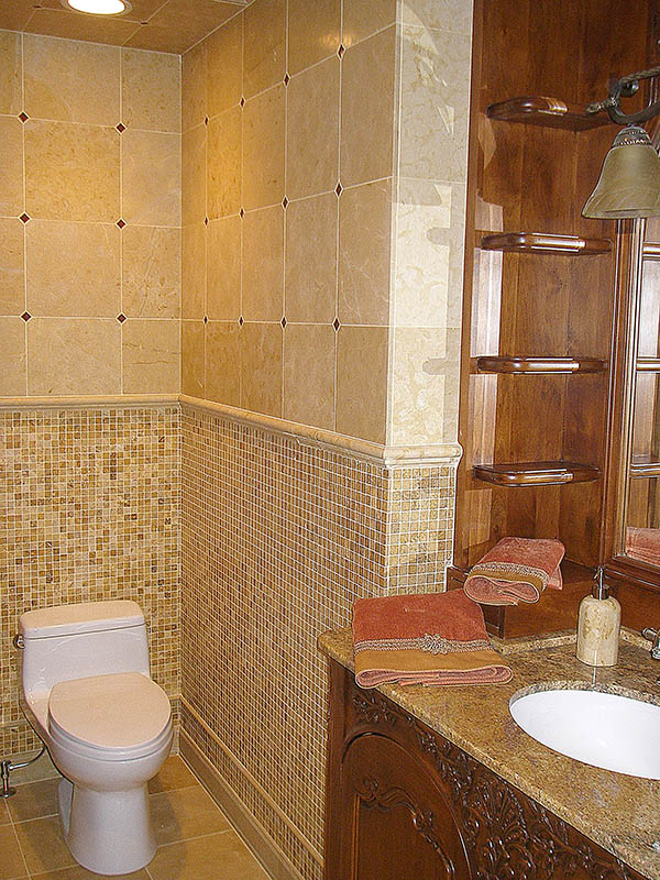 Elegant stone bathroom