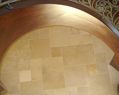Four pices pattern stone floor