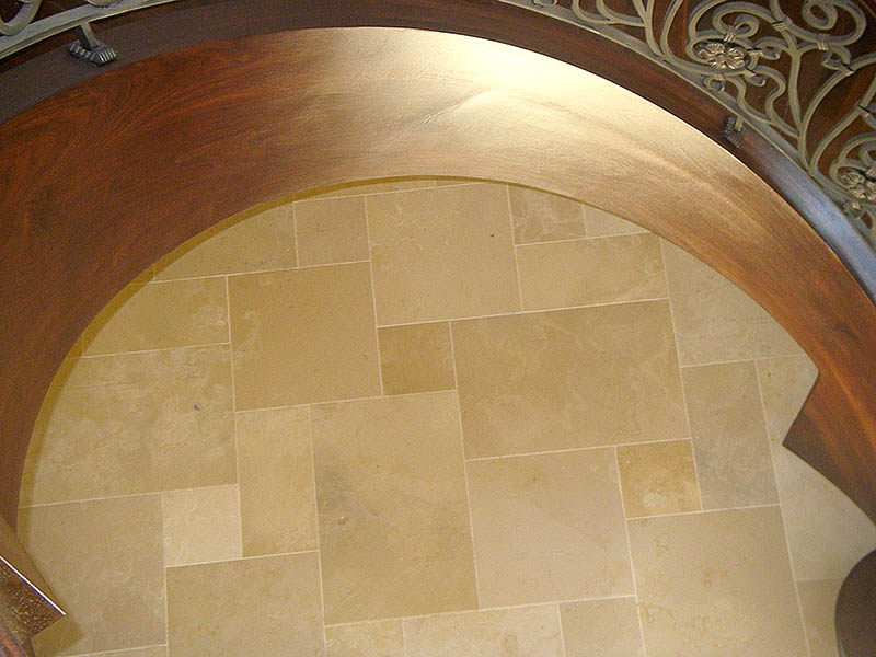 Four pices pattern stone floor