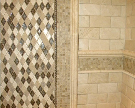 Sonoma tiles picture frame in the shower